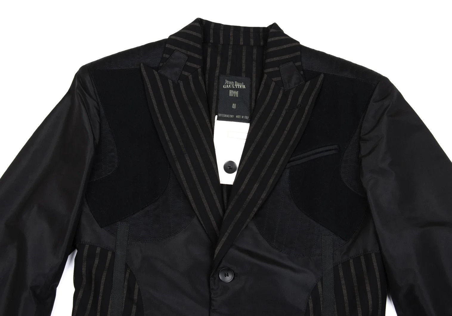 Jean Paul Gaultier Inside-Out Striped Jacket in Black Size 48 Size US M / EU 48-50 / 2 - 2 Thumbnail