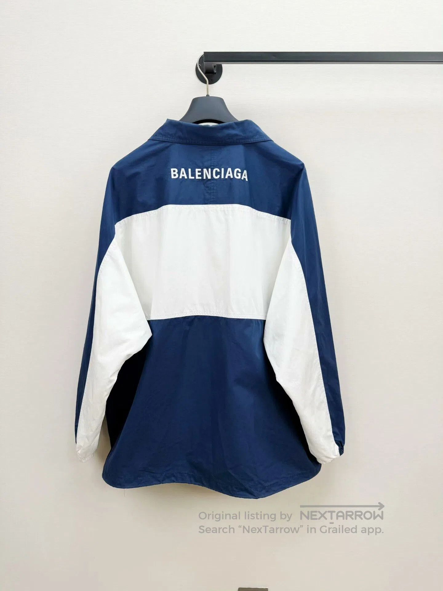 Balenciaga Balenciaga Blue White Windbreaker Jacket. Size US L / EU 52-54 / 3 - 7 Thumbnail
