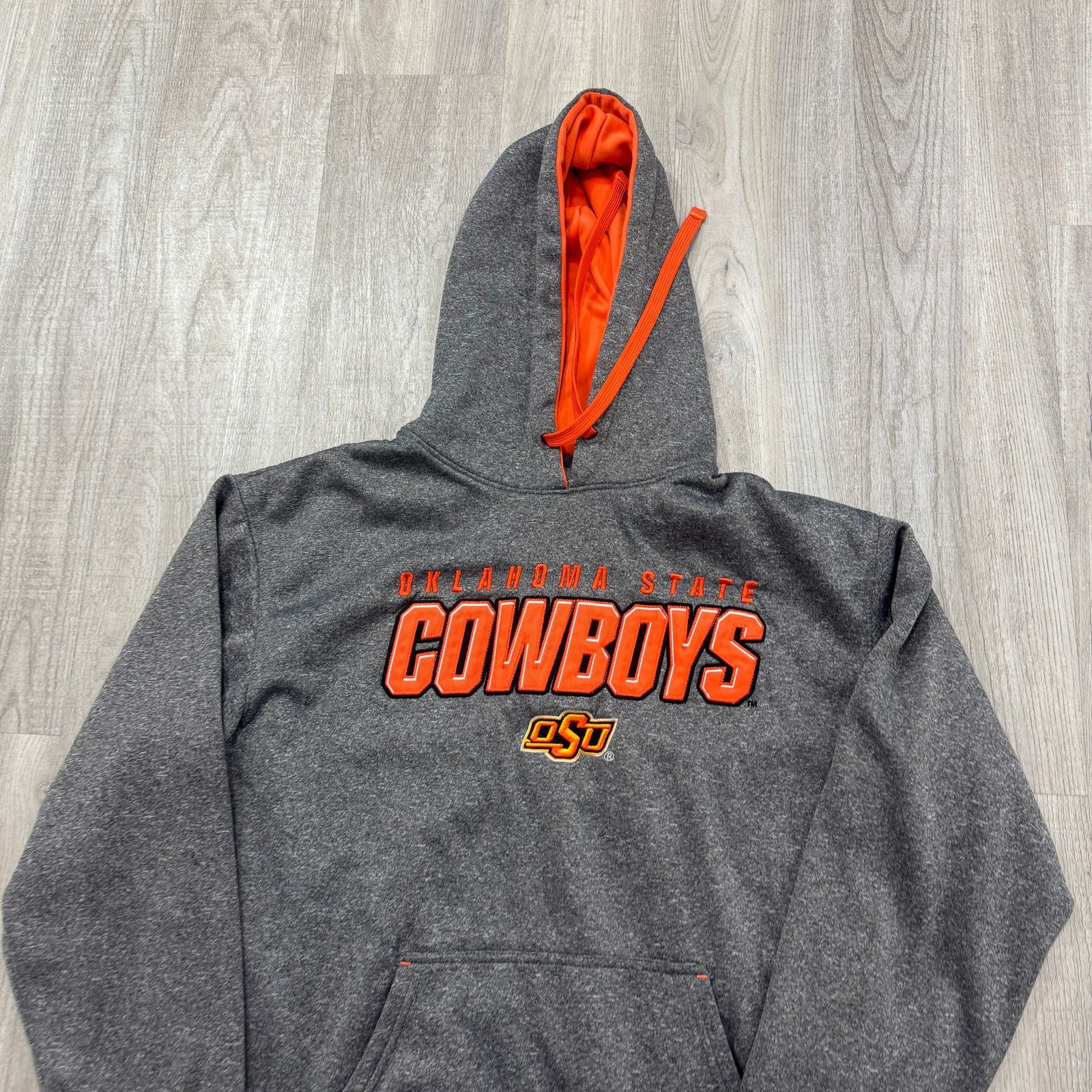 NCAA Oklahoma State Cowboys Sweatshirt Men's Medium Gray Orange Size US M / EU 48-50 / 2 - 2 Thumbnail