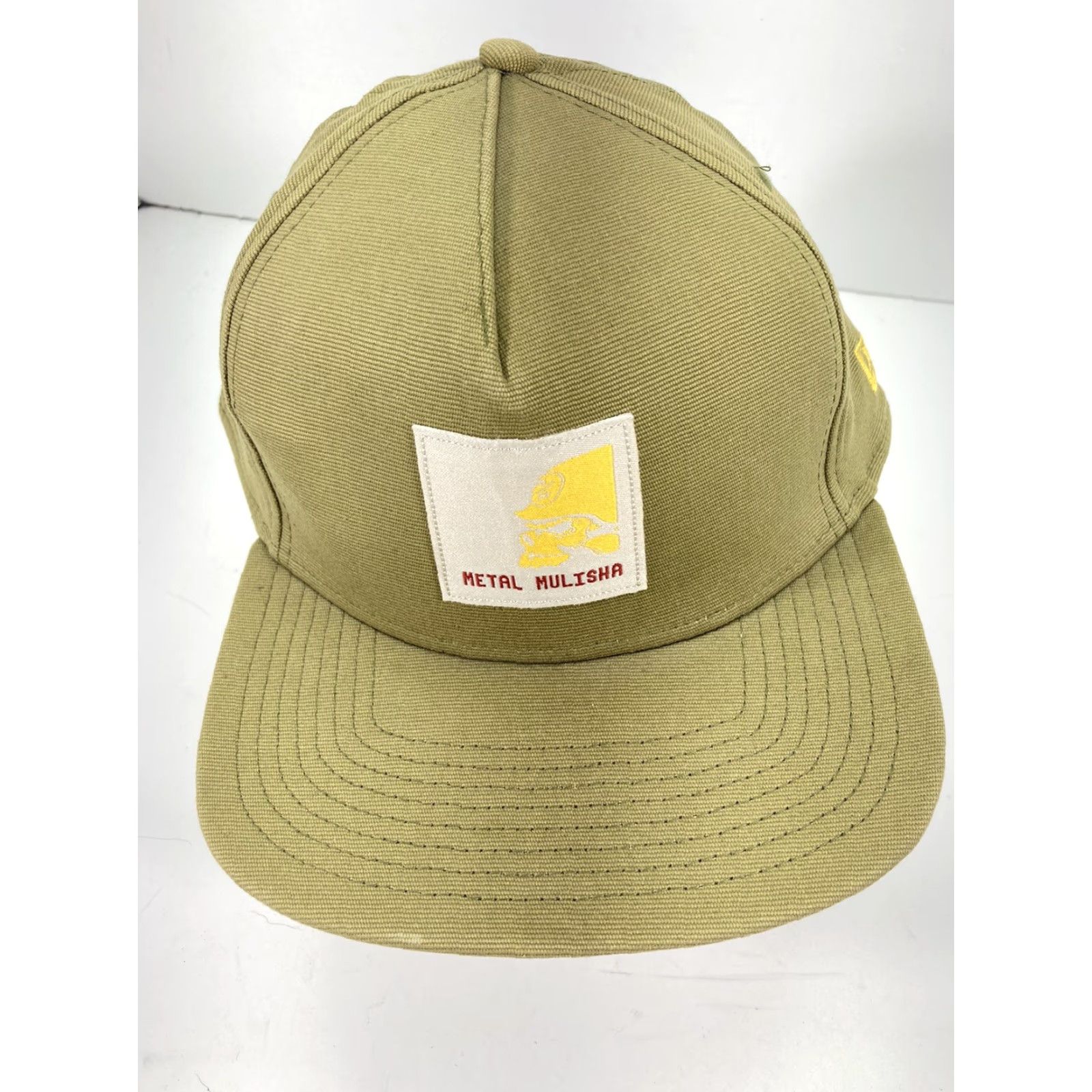 New Era Metal Mulisha New Era 39Thirty Hat Cap Khaki Beige Fitted Large XL Flat Bill Men Hat Cap Beige XL Large Solid Flat Cap Size ONE SIZE - 6 Thumbnail