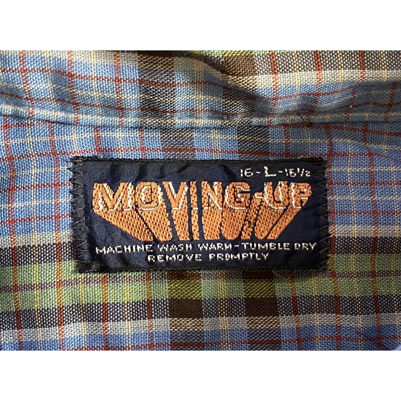 Vintage VINTAGE Moving-Up Button-Up Shirt Mens L Blue Plaid Casual 80s Retro Preppy Lightweight Cotton Poly Darts Pockets Long Sleeve Collared Shirt Mens L Size US L / EU 52-54 / 3 - 3 Thumbnail