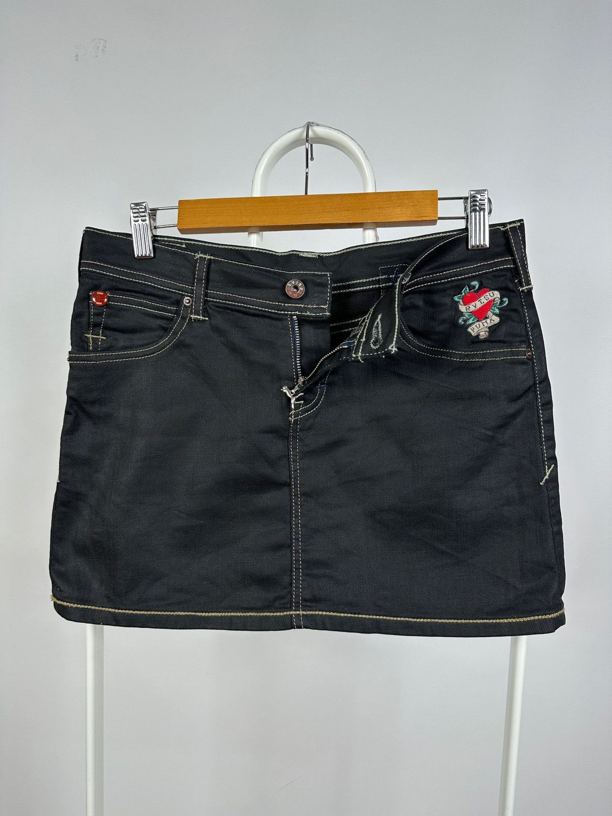 Evisu Vintage Evisu x Puma Y2K Black Mini Skirt Size 28" / US 6 / IT 42 - 5 Thumbnail