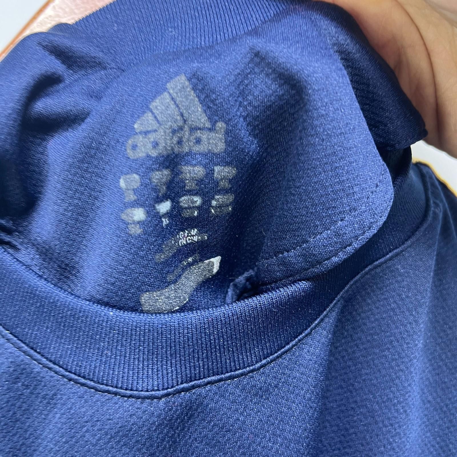 Adidas Vintage Adidas Jersey Navy Gold Stripes Soccer Shirt X Size ONE SIZE - 4 Thumbnail