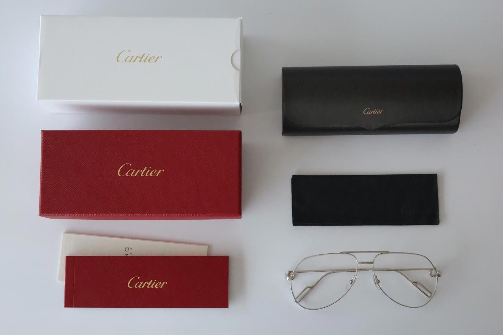 Cartier New Cartier optical eyeglasses CT0116O 002 silver aviator Size ONE SIZE - 3 Thumbnail