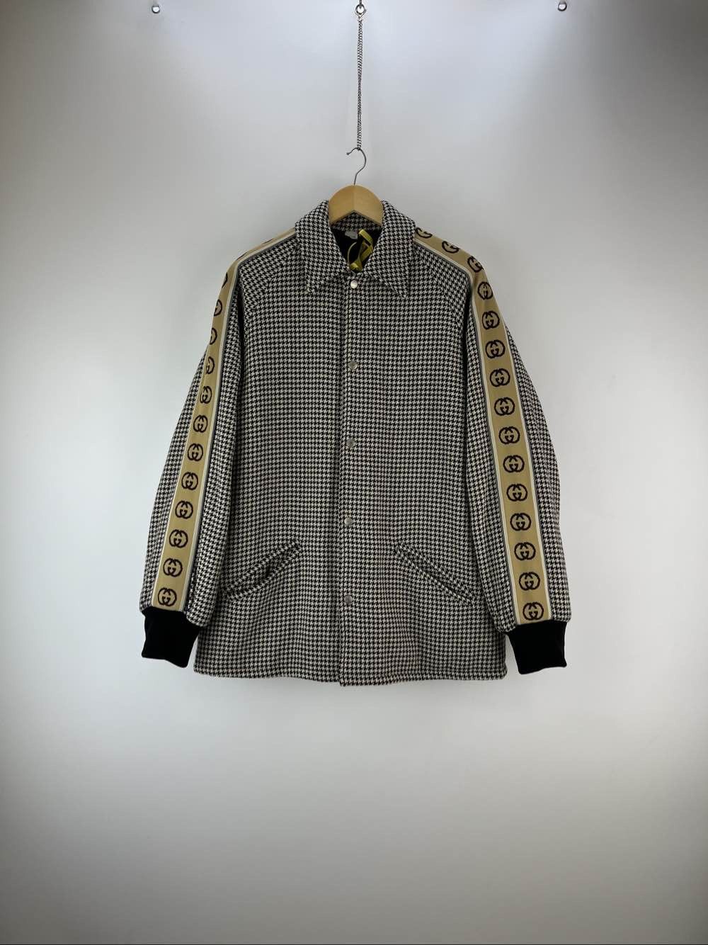 Gucci Gucci Houndstooth Logo Tape Jacket Size M Size US M / EU 48-50 / 2 - 1 Thumbnail