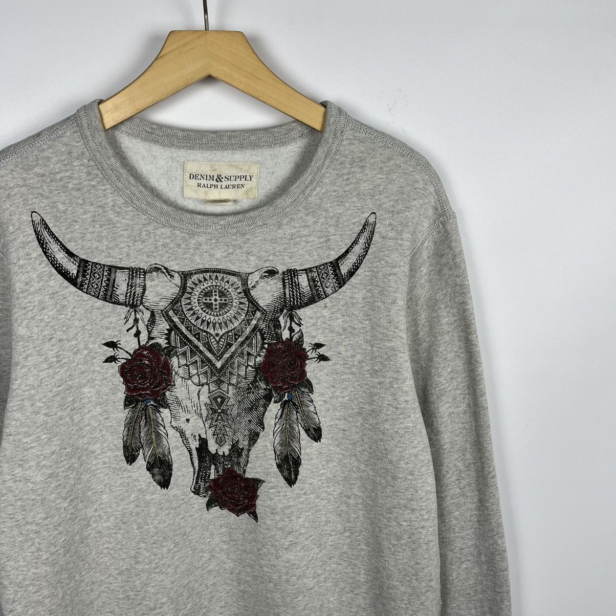 Denim & Supply Ralph Lauren Vintage Ralph Lauren skull big logo sweatshirt 90’s Size US M / EU 48-50 / 2 - 2 Thumbnail