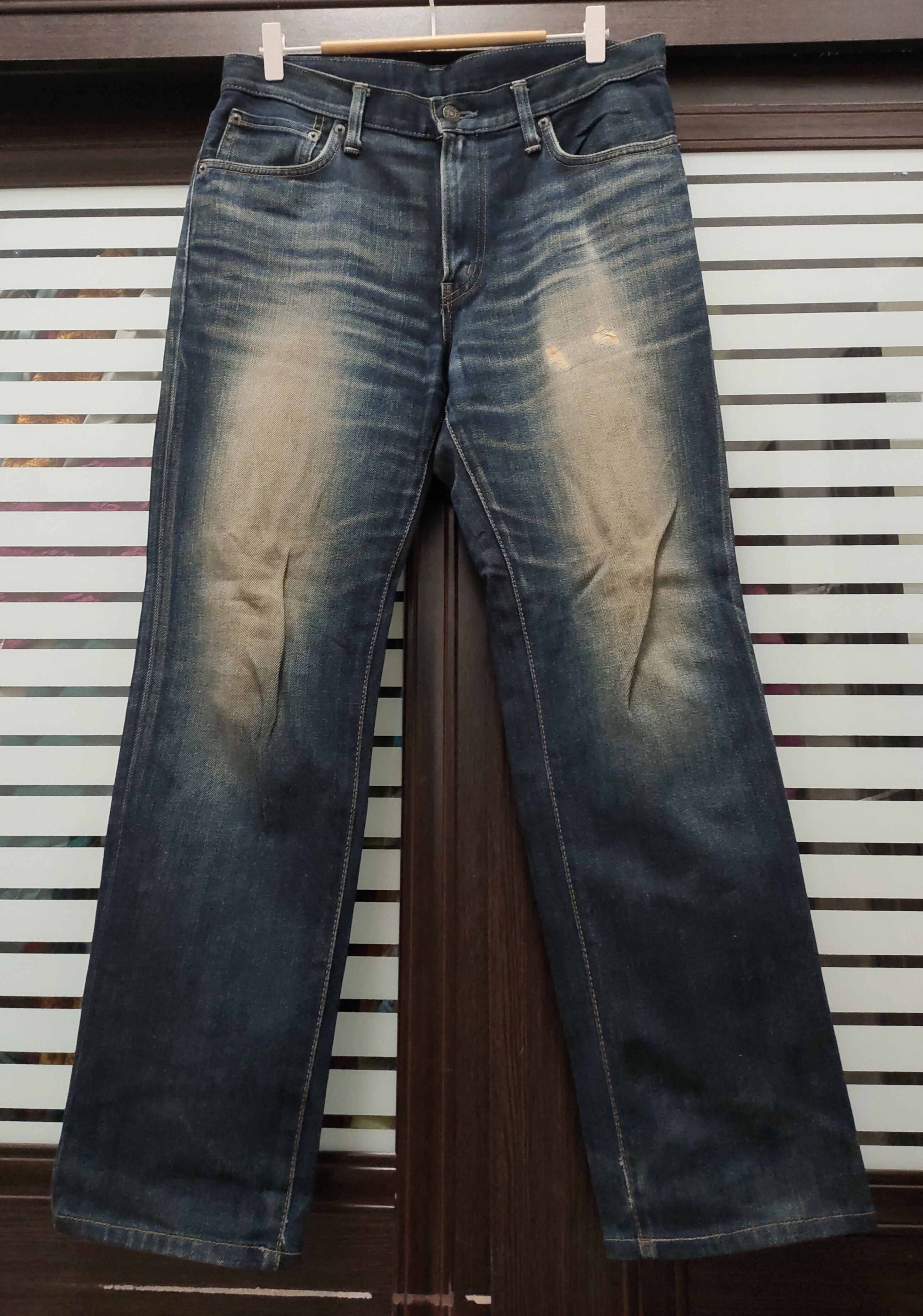 Japanese Brand 💥 Flared Distressed Edwin Japanese Brand Jeans💥 Size US 33 - 3 Thumbnail