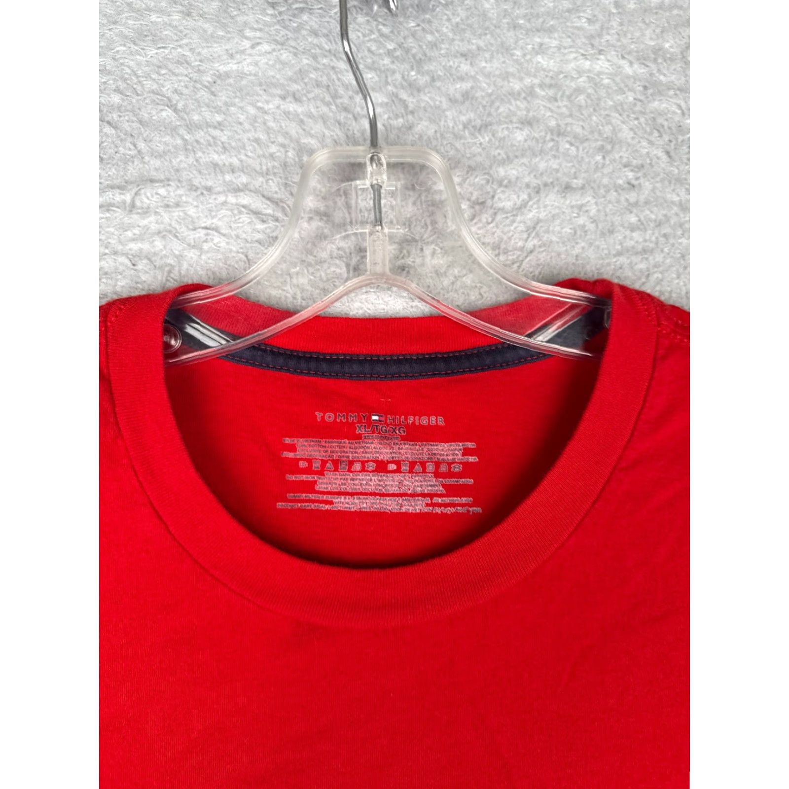 Tommy Hilfiger Tommy Hilfiger Shirt Adult XL Red Long Sleeve Cotton Jersey Logo Size US XL / EU 56 / 4 - 7 Thumbnail