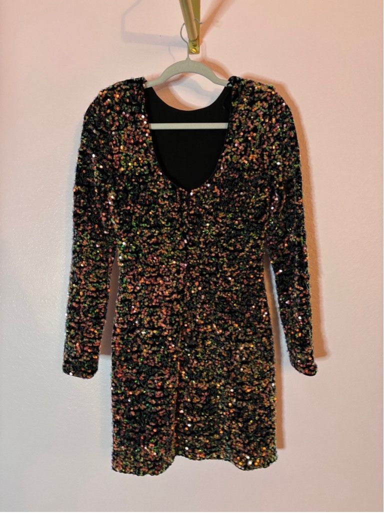 Dress the Population Women's Dress the Population Black Multi Sequin Dress Size S Size S / US 4 / IT 40 - 3 Thumbnail
