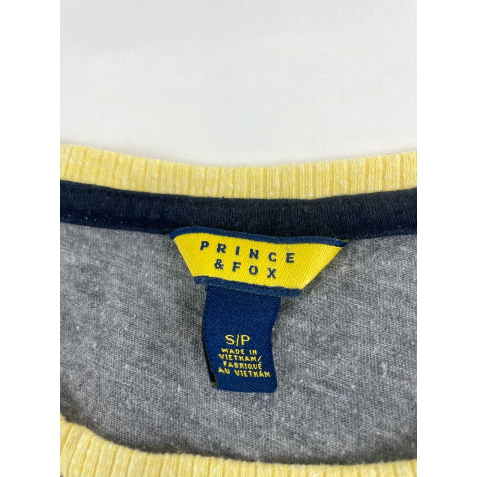 Prince Prince & Fox Shirt Women S Solid Gray Yellow Heather Baseball Top Long Sleeve Size S / US 4 / IT 40 - 4 Thumbnail