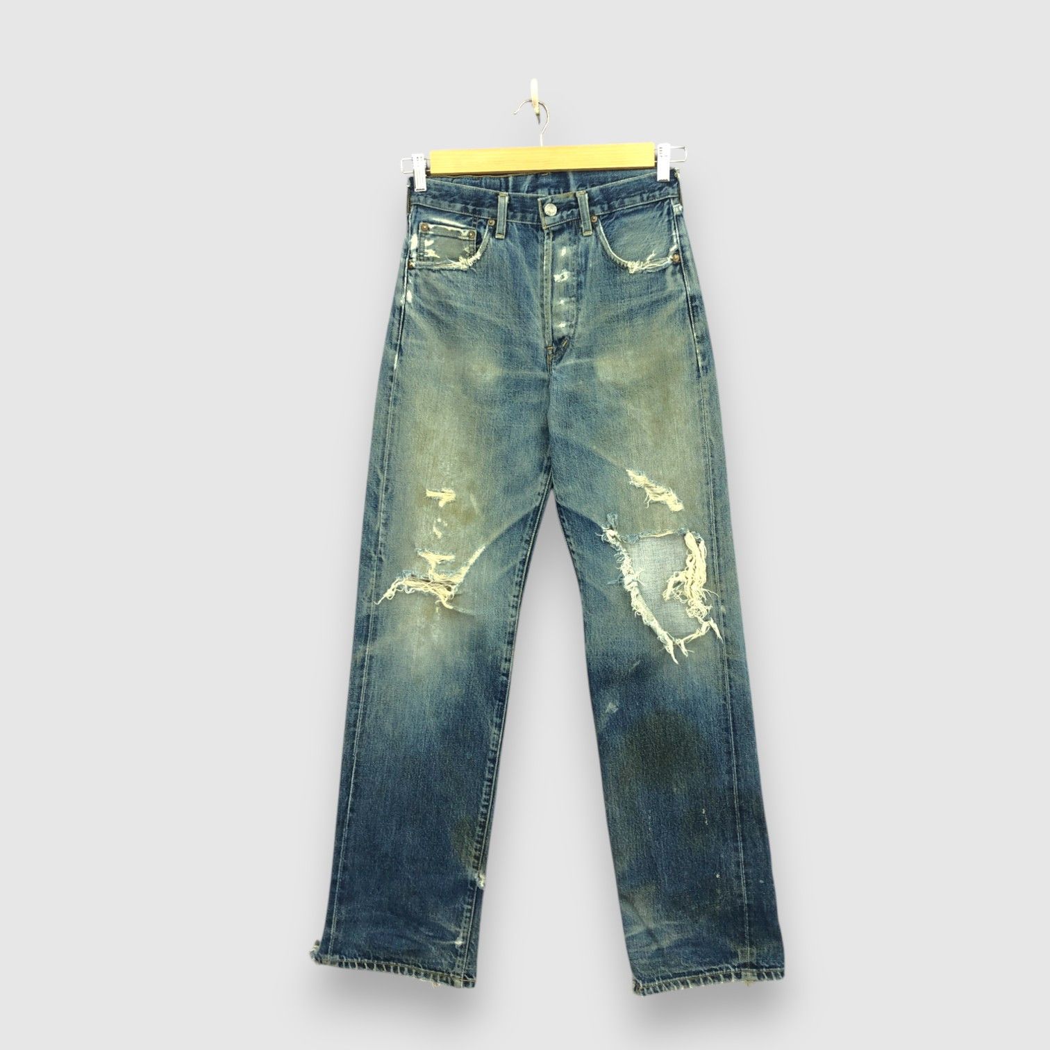 Levi's Vintage Levis 503B Selvedge Jeans Distressed Denim GF30268 Size 28" / US 6 / IT 42 - 1 Thumbnail