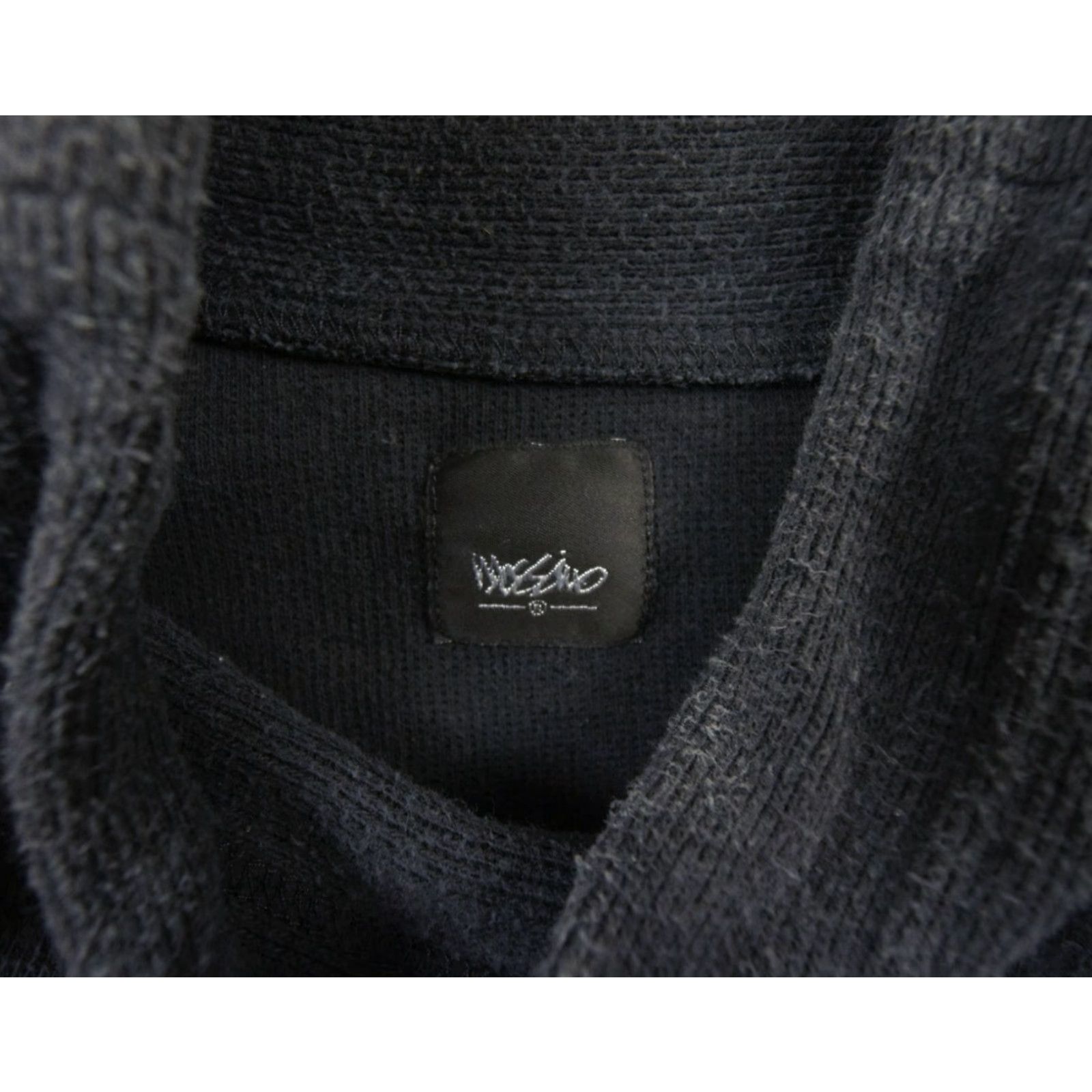 Mossimo VINTAGE Mossimo Pullover Sweatshirt Mens One Size Black 90s Logo Fleece Cotton Polyester High Neck Bean Neck Drawstring Fall Winter Spring Summer Mens Size US M / EU 48-50 / 2 - 6 Thumbnail