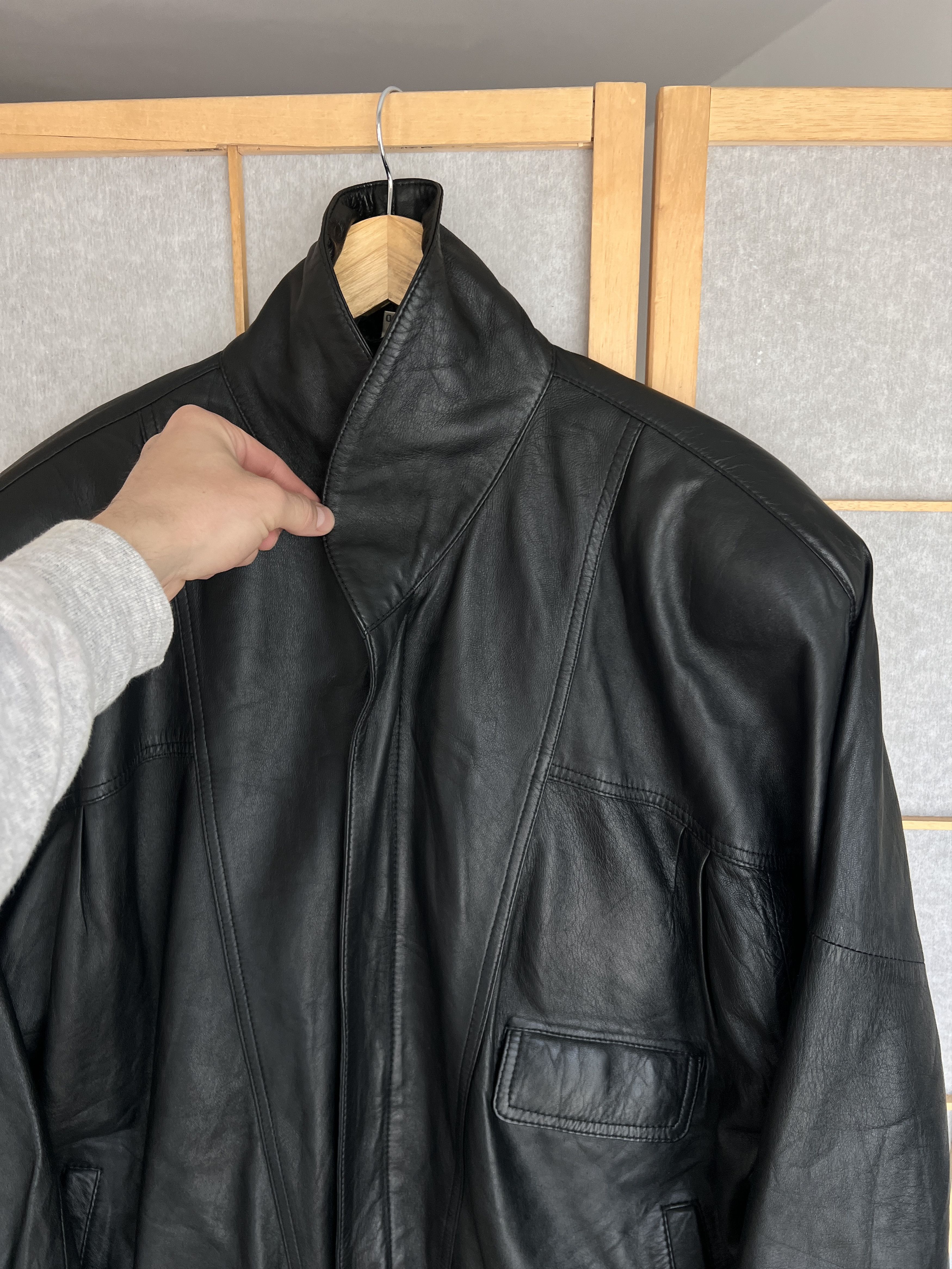 Yohji Yamamoto 2000s JAPANESE ISSEY MIYAKE STYLE LEATHER JACKET LGB I6W9 L Size US M / EU 48-50 / 2 - 9 Thumbnail