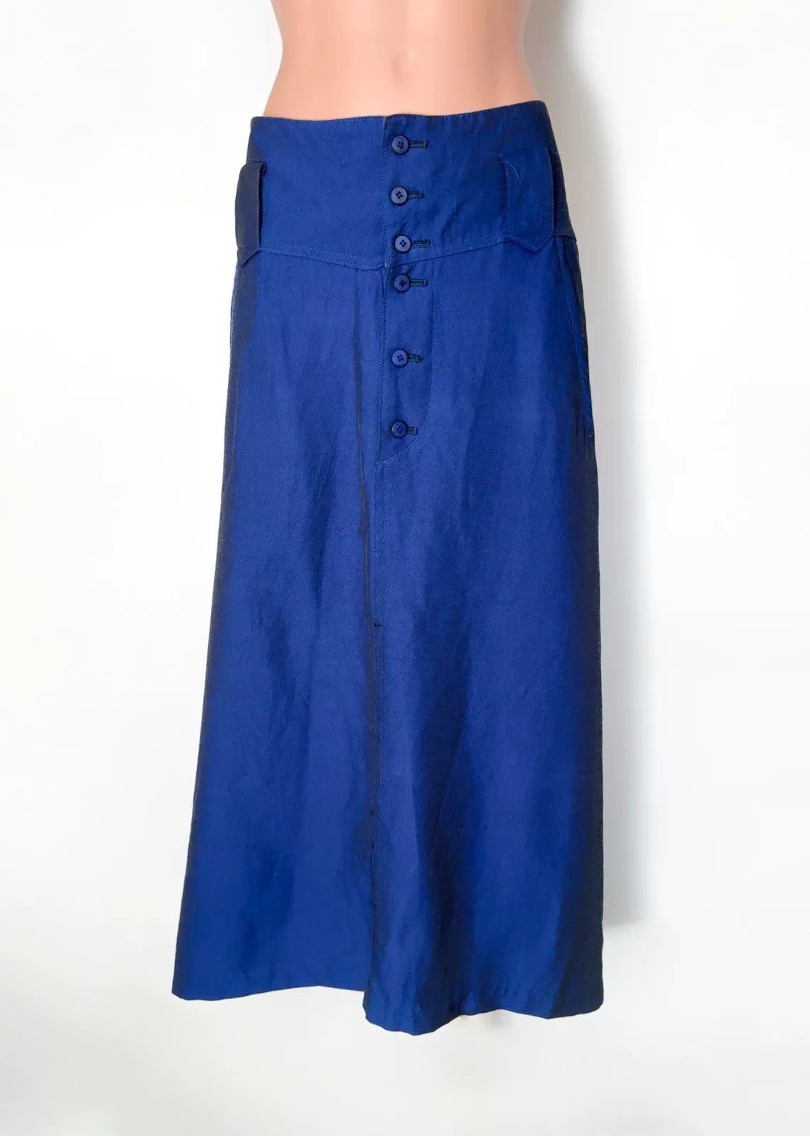 Yohji Yamamoto Yohji Yamamoto Dark Blue Long Skirt Size 23" - 1 Thumbnail
