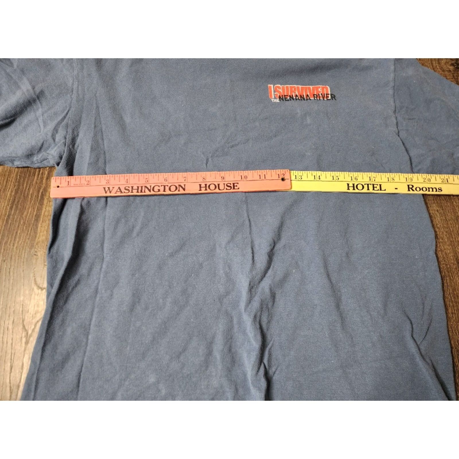 Vintage VINTAGE The Duck Company Mens T-Shirt L Alaska Denali I Survived Nenana River Kayaking Y2K Logo Cotton Blue All Seasons Size US L / EU 52-54 / 3 - 2 Thumbnail