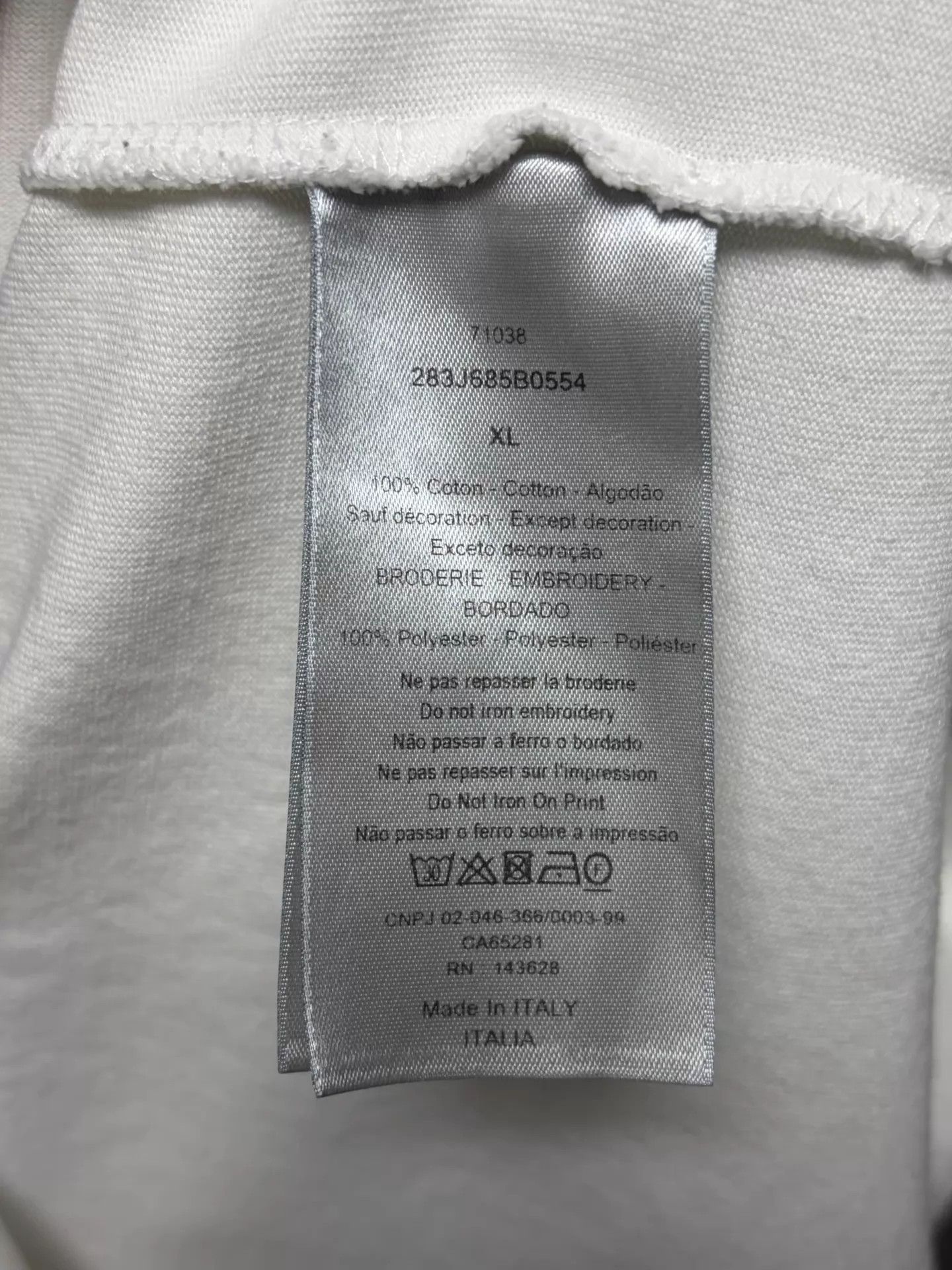Dior Dior x Travis Scott short tee white XL splash ink Size US XL / EU 56 / 4 - 4 Thumbnail