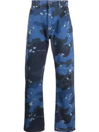 Off-White o1gr1nt0125 Camo Skate Jeans in Multicolor Size US 33 - 1 Thumbnail