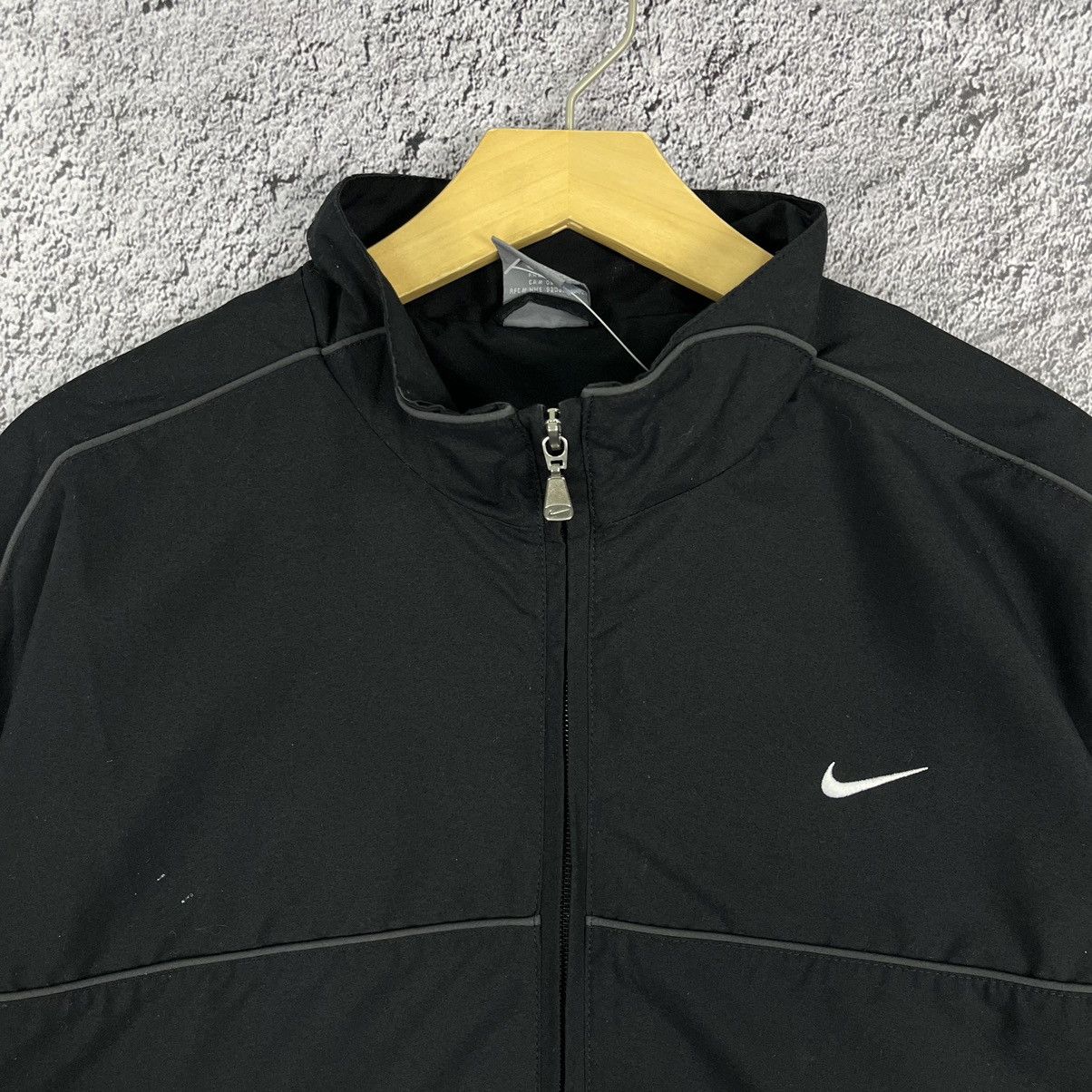 Nike × Vintage 💧VINTAGE💧 Nike Zip Up Black Light track Jacket Size US XL / EU 56 / 4 - 4 Thumbnail