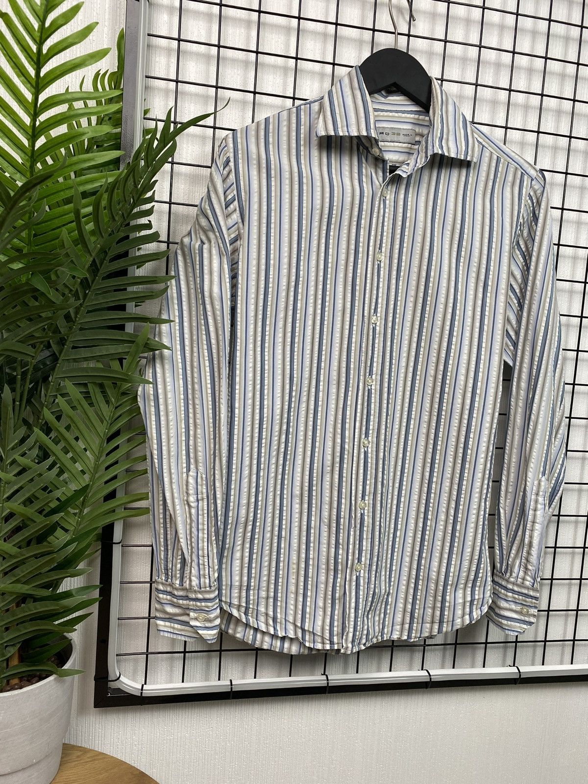 Etro Etro Multicolored Men Striped Long Sleeve Shirt size 39 Size US M / EU 48-50 / 2 - 2 Thumbnail