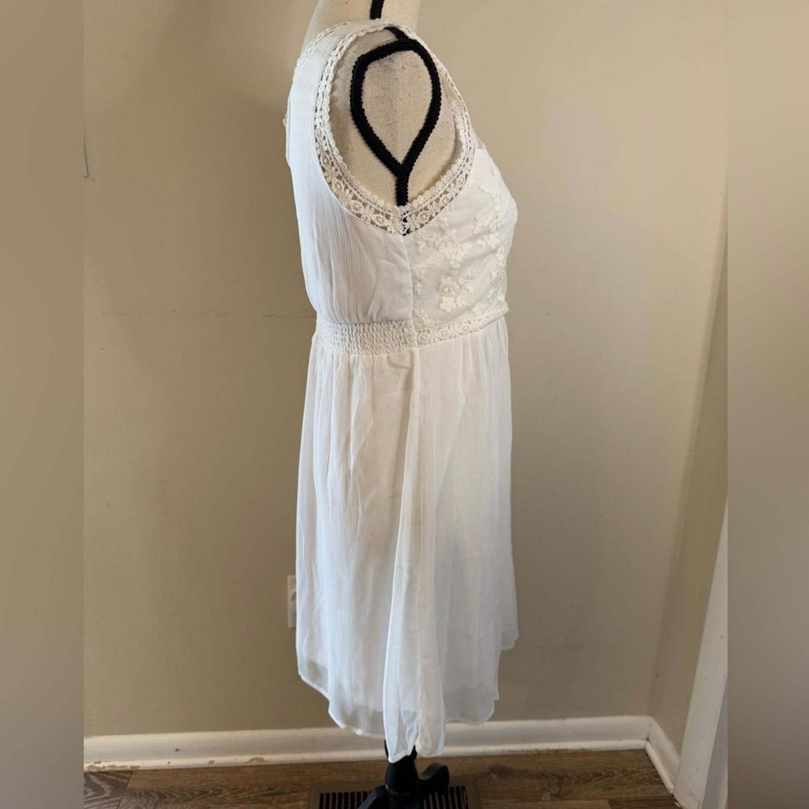 Forme D'Expression Dex white sleeveless lacey midi dress SZ small Size S / US 4 / IT 40 - 2 Thumbnail