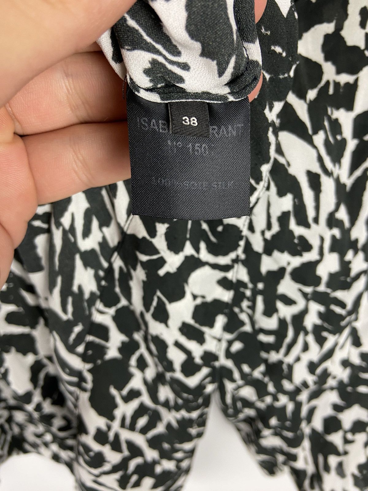 Designer × Isabel Marant Isabel Marant Silk Black and White Top Blouse Long Sleeve Size XS / US 0-2 / IT 36-38 - 10 Thumbnail