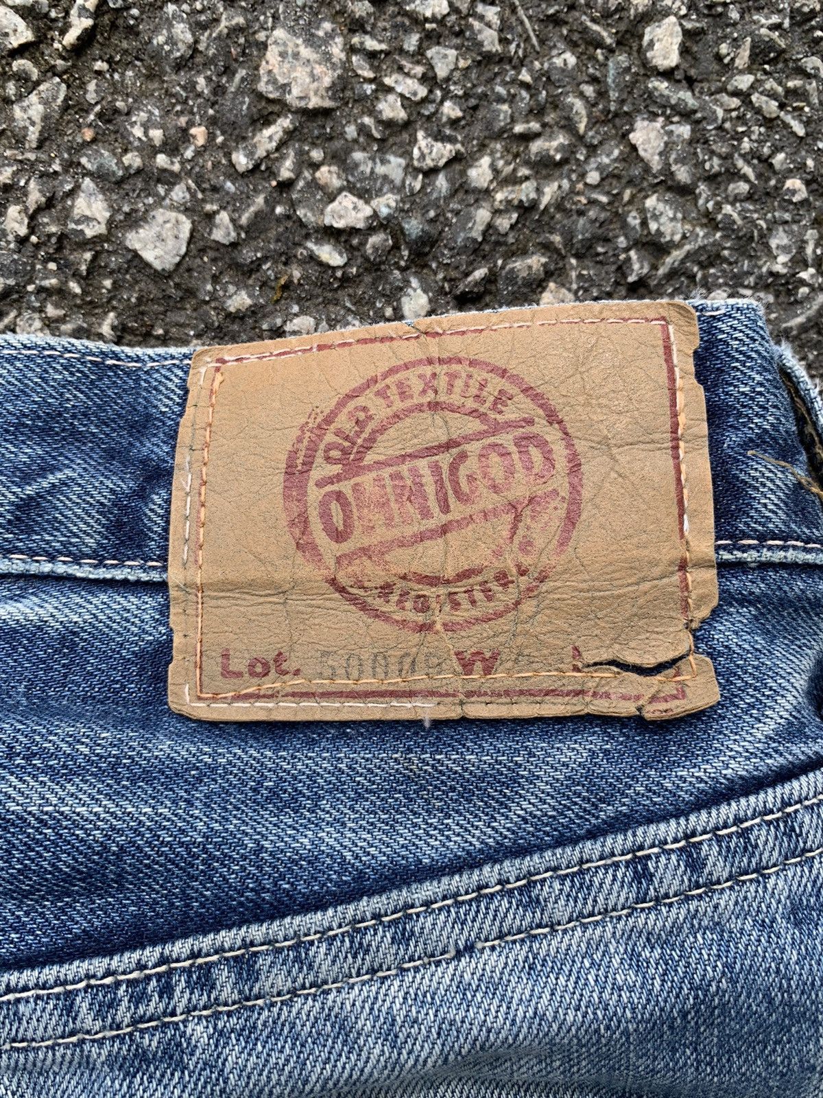 Jean × OMNIGOD × Vintage OMNIGOD JAPANESE BUTTON FLY SELVEDGE DISTRESSED DENIM🎌 Size US 28 / EU 44 - 13 Thumbnail