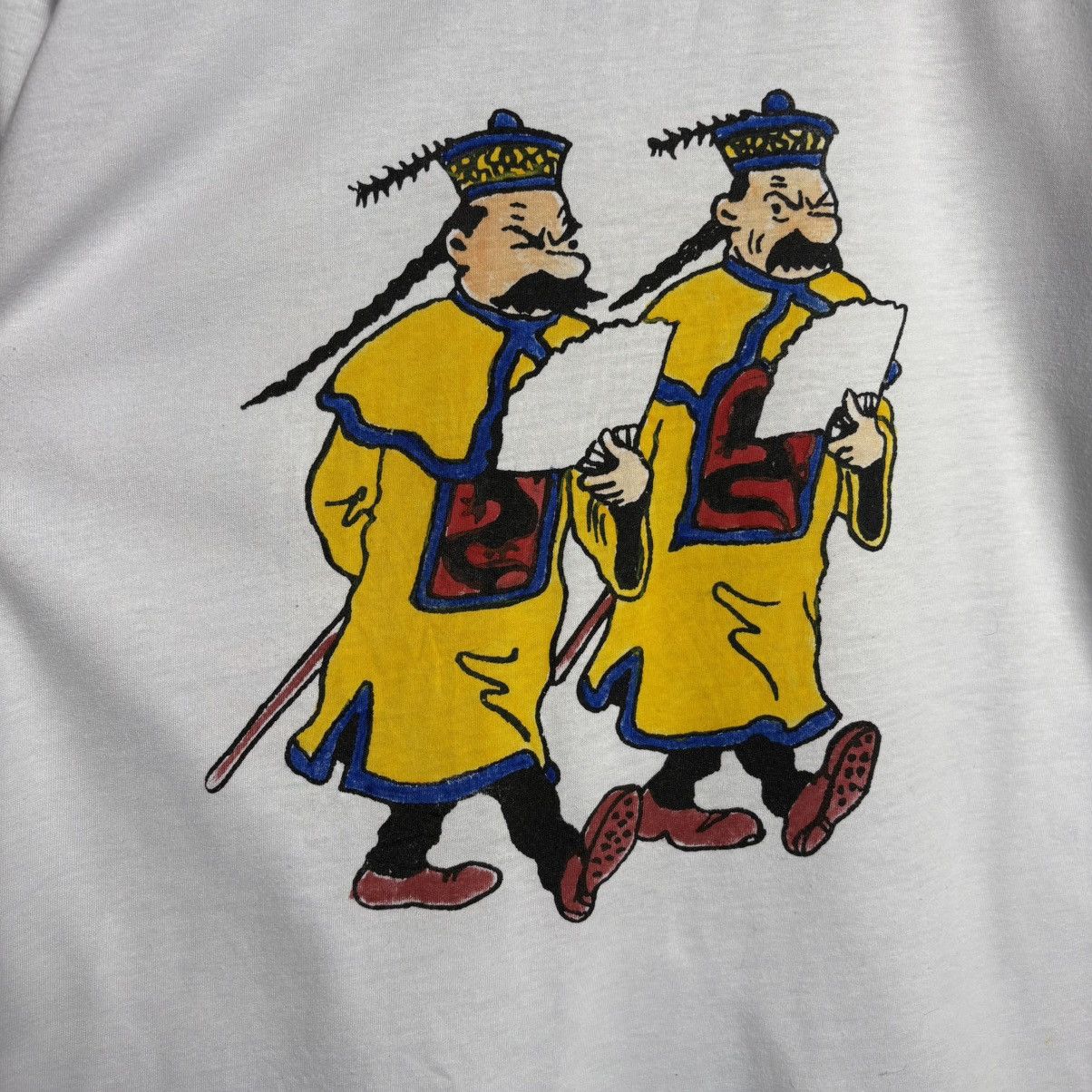 Anime Vintage 90s Tintin The Blue Lotus Cartoon Movie T-Shirt Size US M / EU 48-50 / 2 - 3 Thumbnail