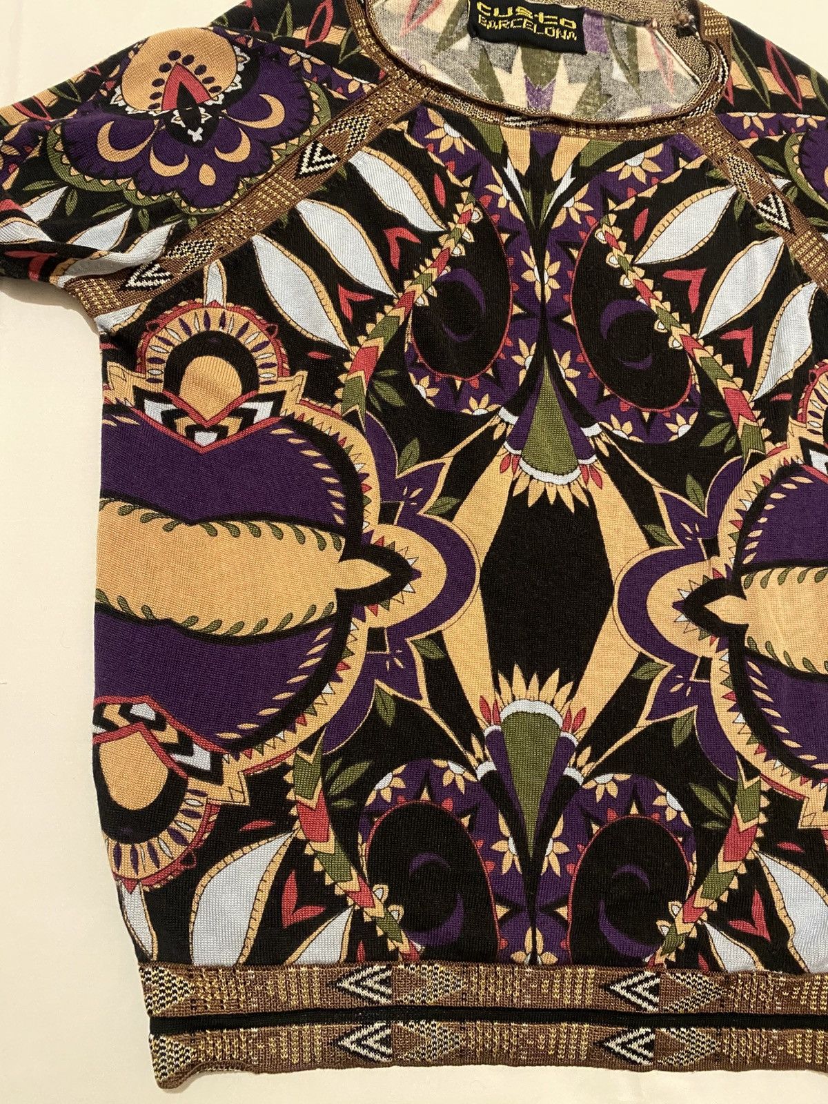 Custo Barcelona × Designer × Japanese Brand Sweaters art Custo Barcelona Crazy Knit print vintage Size M / US 6-8 / IT 42-44 - 2 Thumbnail