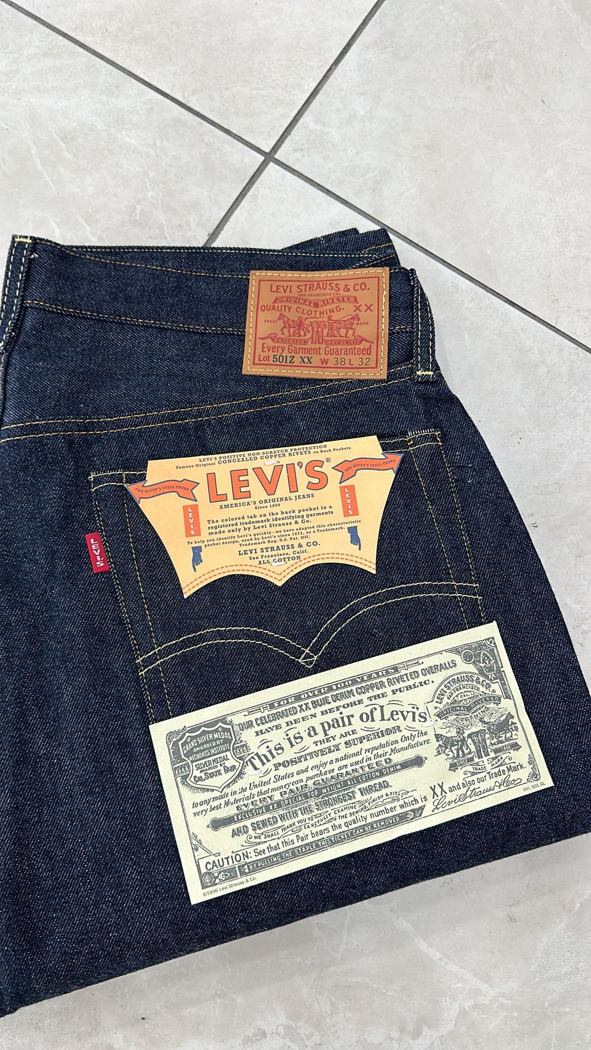 Levi's Vintage Clothing LVC Levi's Vintage Clothing 1954 501Z XX BigE Selvedge Jeans Size US 38 / EU 54 - 5 Thumbnail