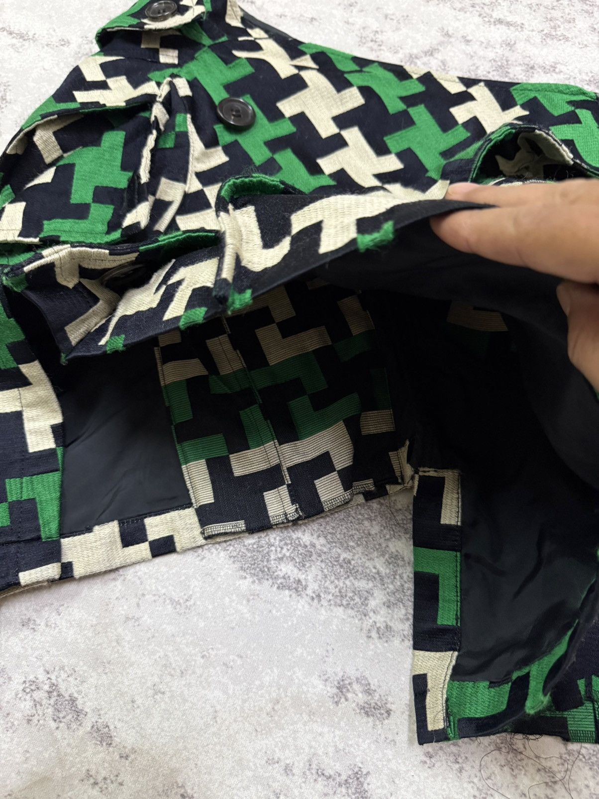 Comme des Garcons Junya Watanabe Comme Des Garcons Ad2005 Wool Panel Skirt Size 29" - 4 Thumbnail