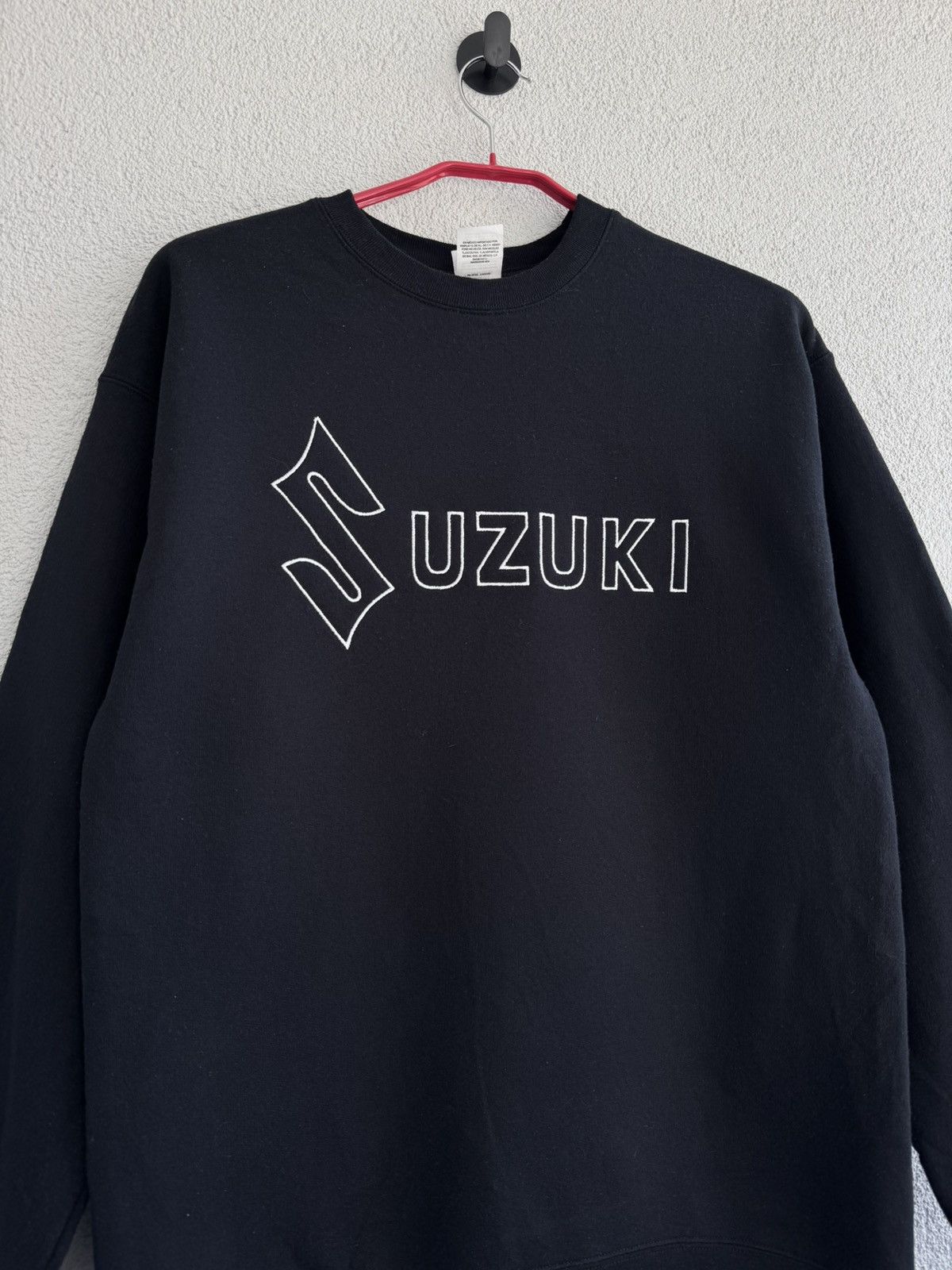 Vintage Suzuki Sweatshirt Black Crewneck Logo Size US M / EU 48-50 / 2 - 2 Thumbnail