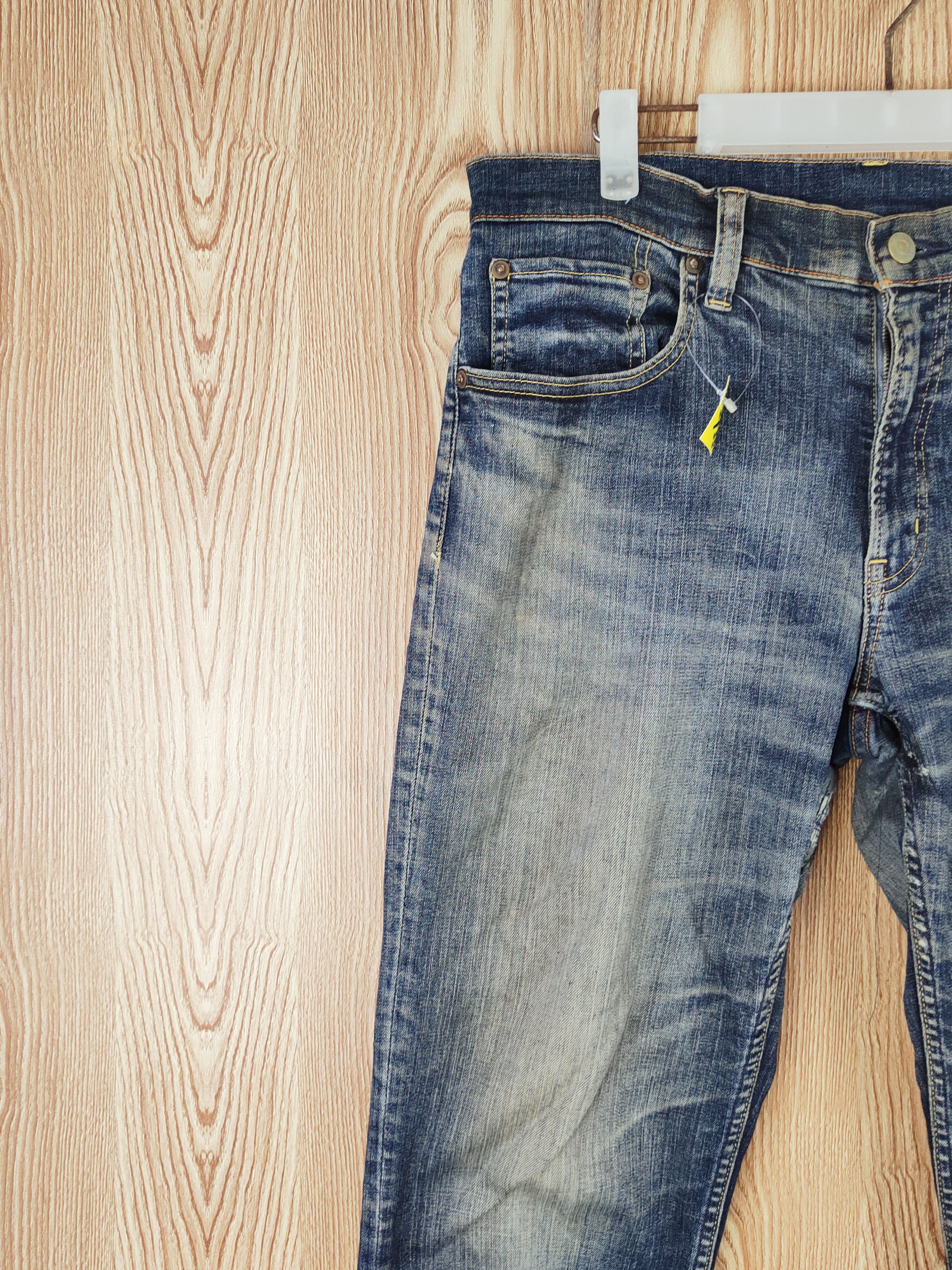 Japanese Brand Japanese Brand Dark Blue Faded Ripped Jeans #S2735 Size US 32 / EU 48 - 3 Thumbnail