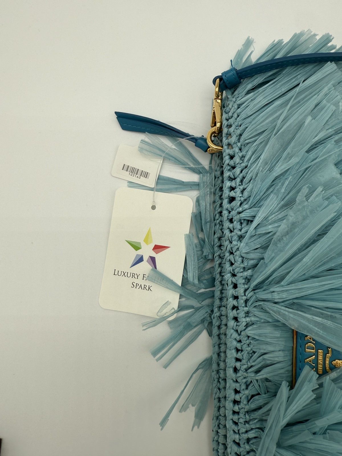 Prada Prada Blue Fringed Clutch Bag Size ONE SIZE - 10 Thumbnail