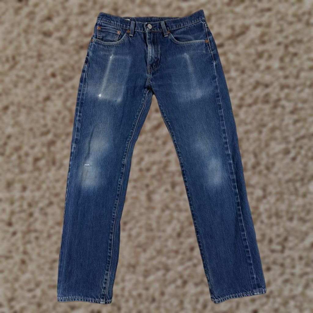 Levi's Levis Jeans Adult 31 Blue Denim 505 Cotton Big E 30x29 Levi's 500 Series Regular Slim Read Size US 31 - 1 Thumbnail