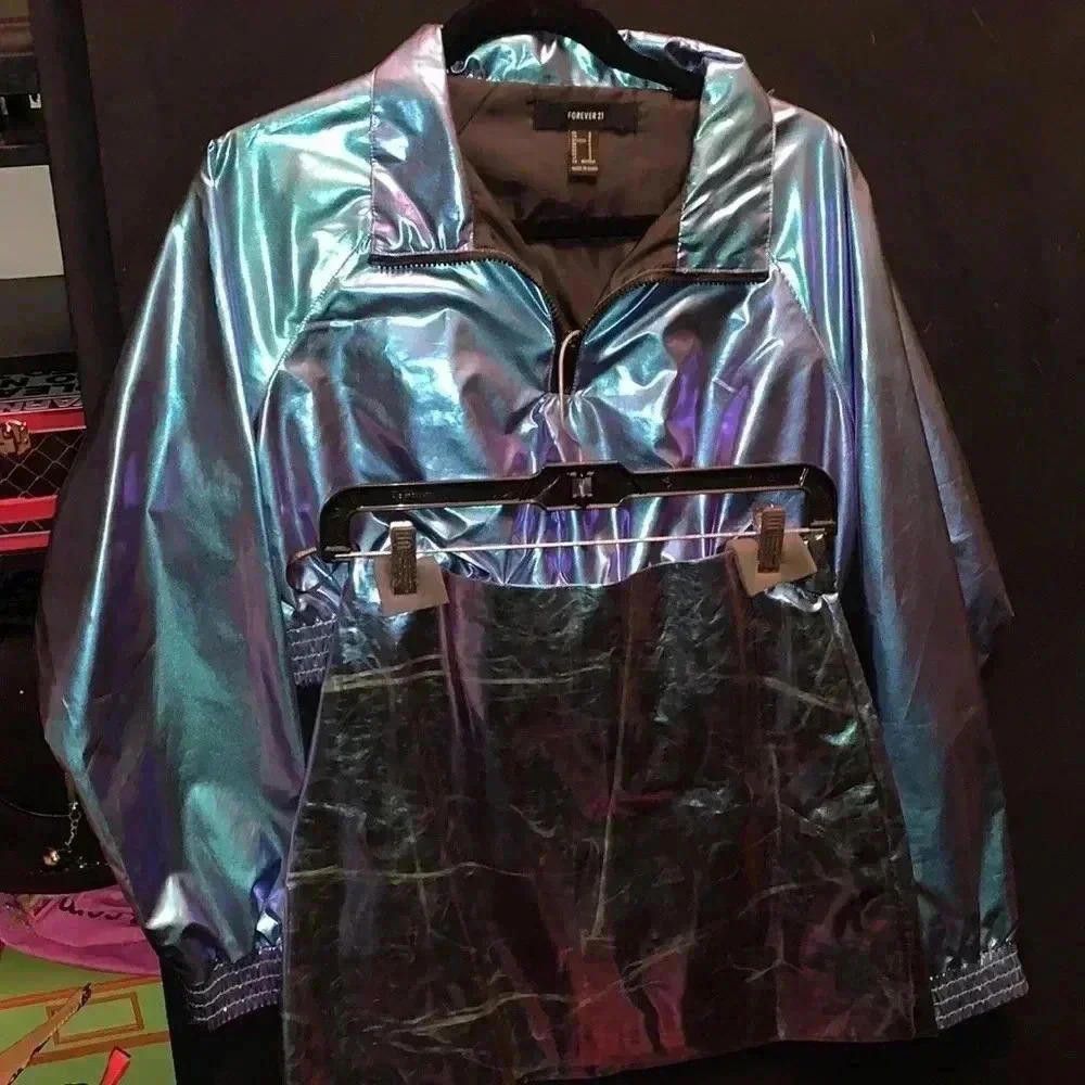 Designer Iridescent Cropped Jacket Size ONE SIZE - 3 Thumbnail