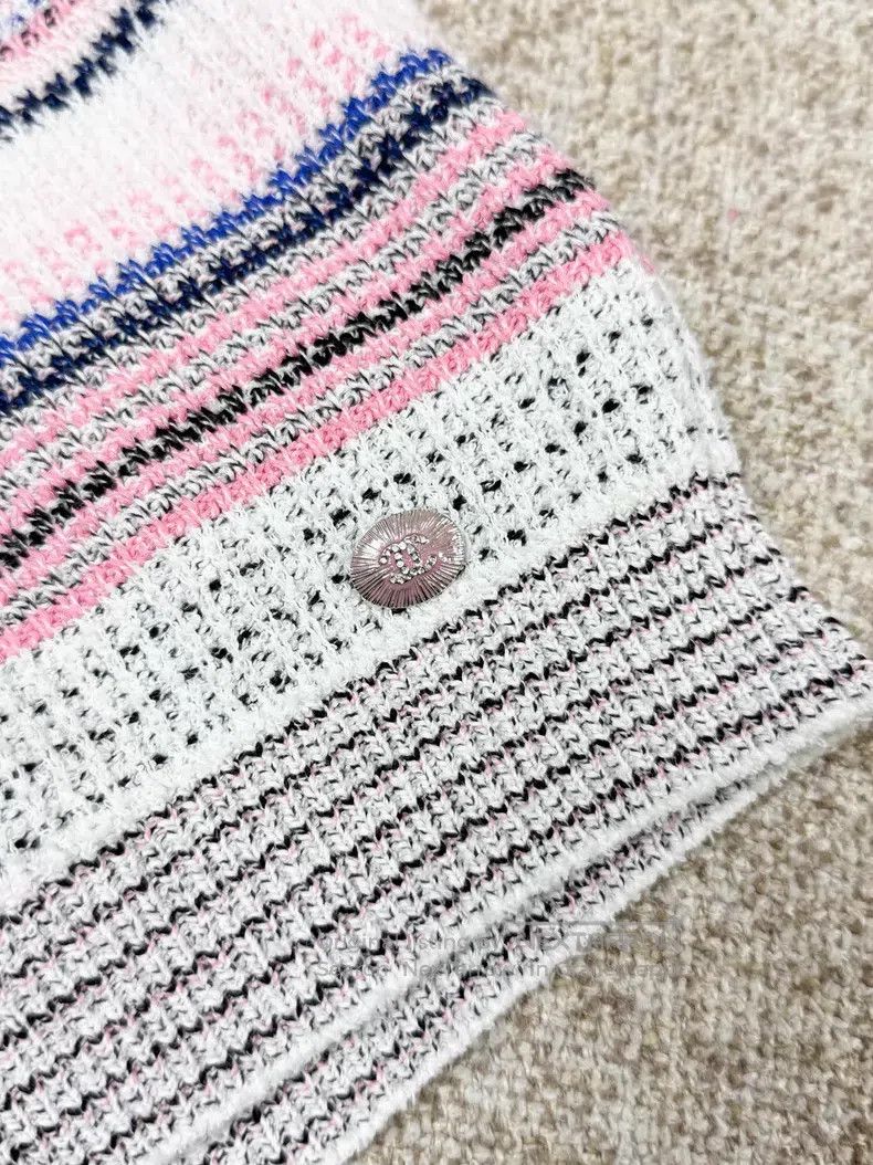 Chanel Chanel Pink blue and white striped knitted vest Size XS / US 0-2 / IT 36-38 - 4 Thumbnail