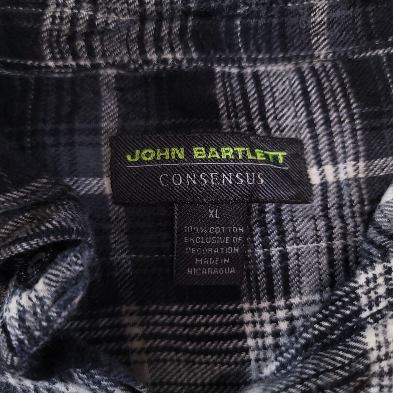 John Bartlett John Bartlett Tartan Flannel Shirt Mens Size XL Gray White Size US XL / EU 56 / 4 - 3 Thumbnail