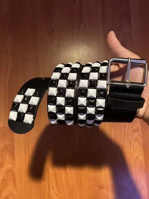 Dead Meat Pyramid Studded Belt (checkered) Size ONE SIZE - 1 Thumbnail
