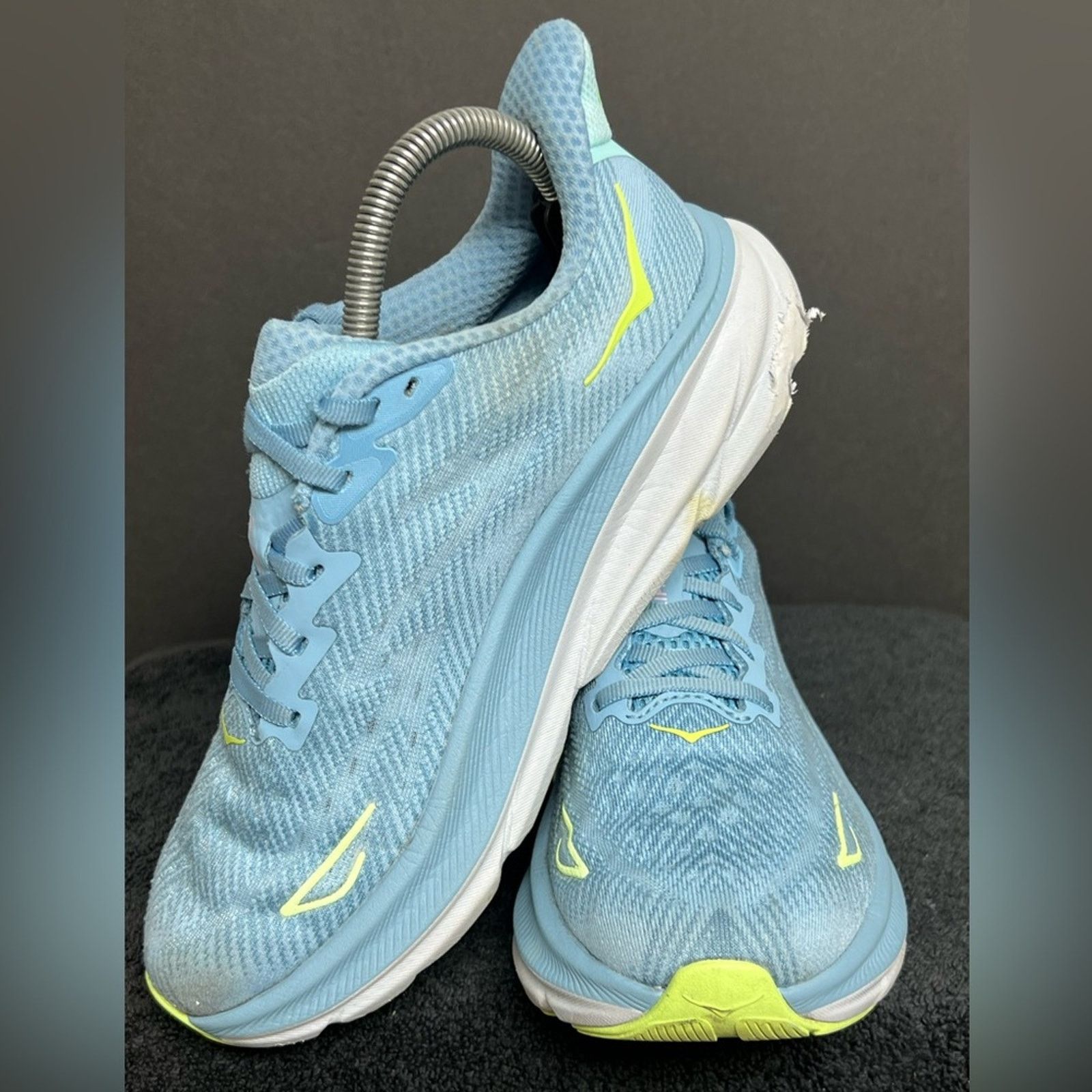 Hoka Hoka One One Womens Clifton 9 Blue Running Shoes Size 7.5 B Size US 7.5 / IT 37.5 - 3 Thumbnail