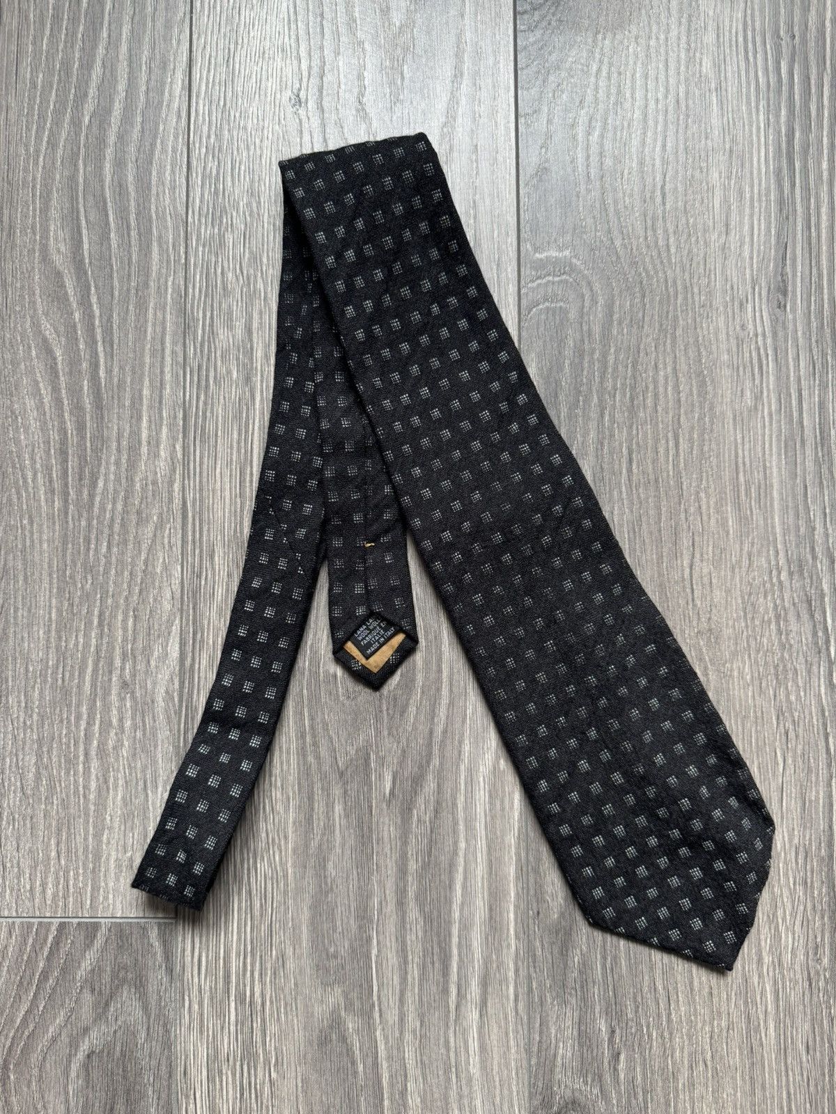 Yves Saint Laurent Vintage Yves Saint Laurent 1980’s Wool Monogram Neck tie Size ONE SIZE - 4 Thumbnail