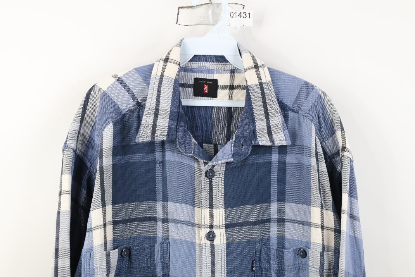 Levi's Vintage 90s Levis Baggy Cotton Flannel Button Shirt Plaid Size US XXL / EU 58 / 5 - 2 Thumbnail