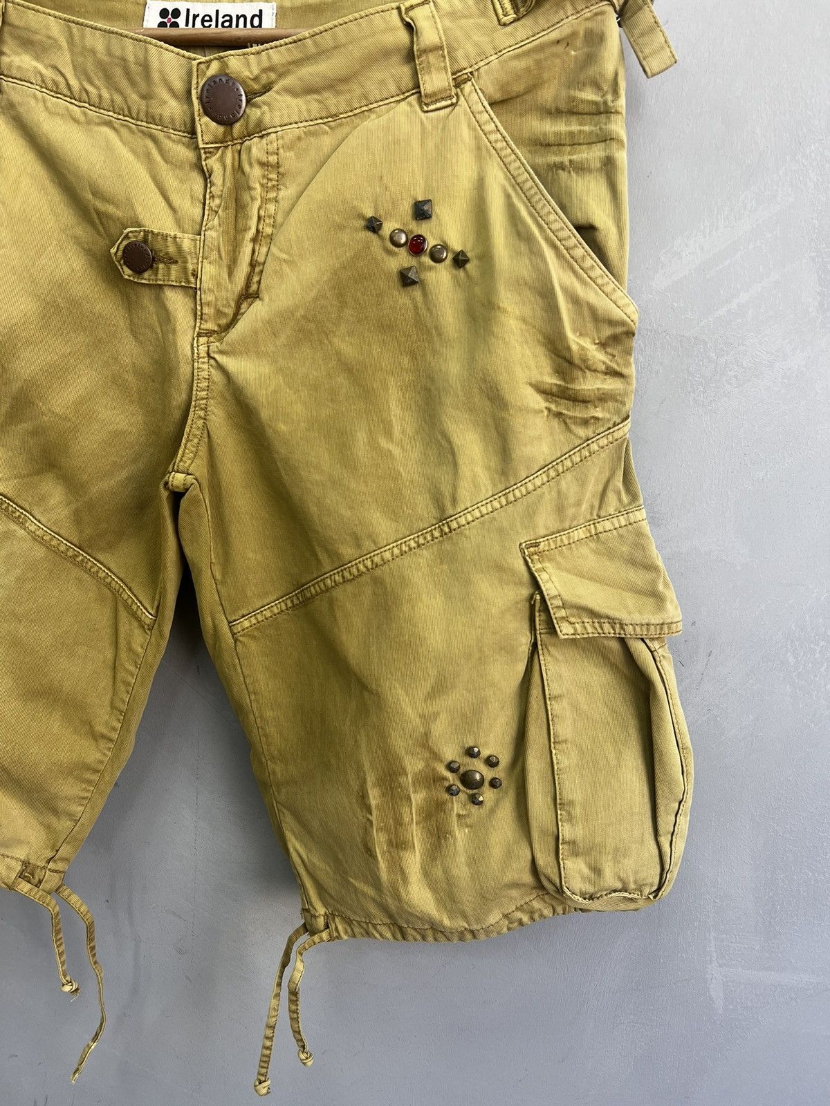JNCO × Vintage Wide Y2K JNCO style Shorts Embroidered Flames Crown Size US 34 / EU 50 - 3 Thumbnail