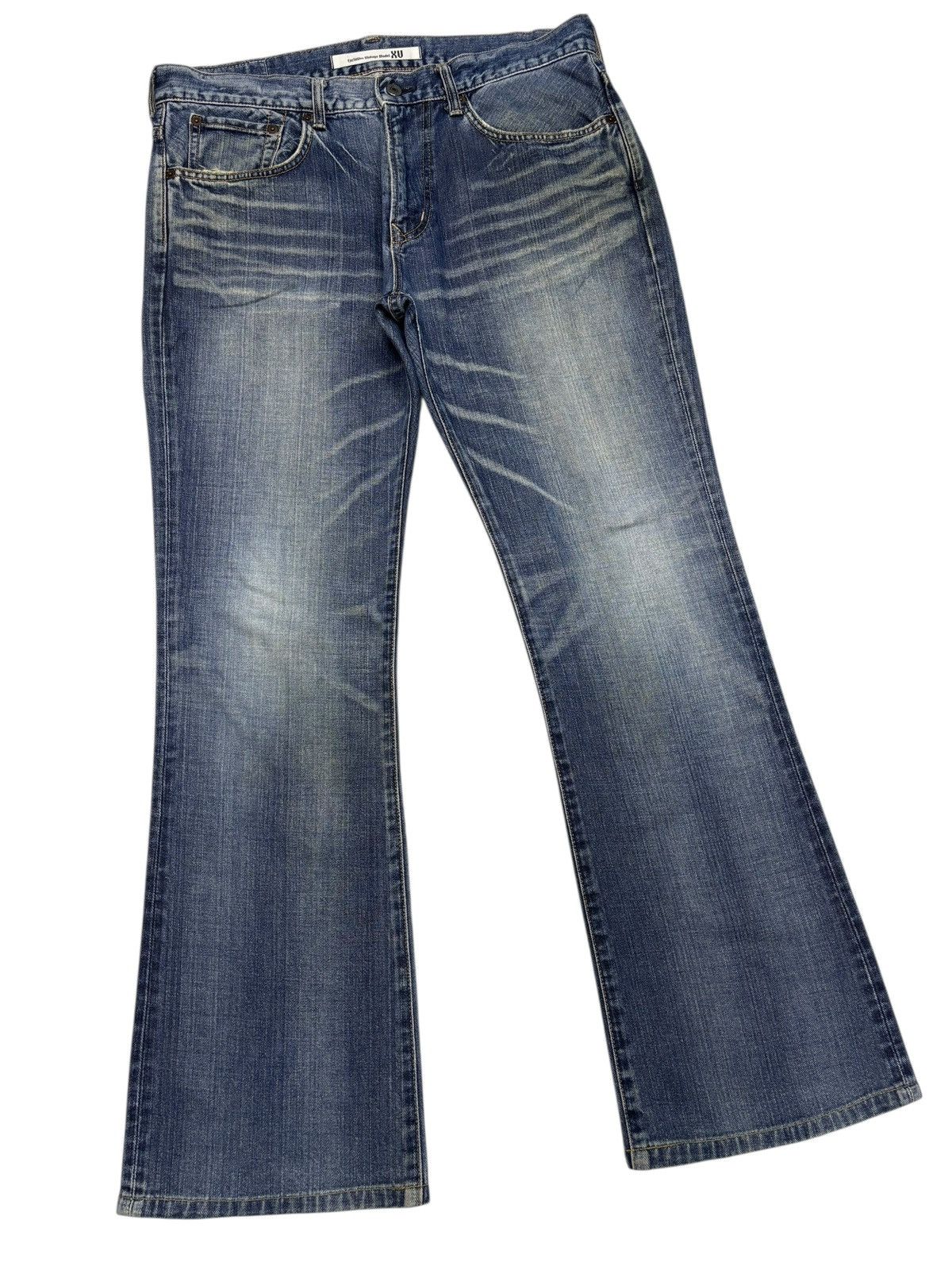 Le Grande Bleu (L.G.B.) EDWIN EXCLUSIVE VINTAGE MODEL FLARED BOOTCUT DENIM JEANS Size US 35 - 3 Thumbnail