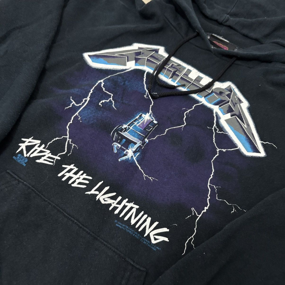 Vintage VINTAGE METALLICA RIDE THE LIGHTNING HOODIE ARTIMONDE TAG Size US XL / EU 56 / 4 - 2 Thumbnail