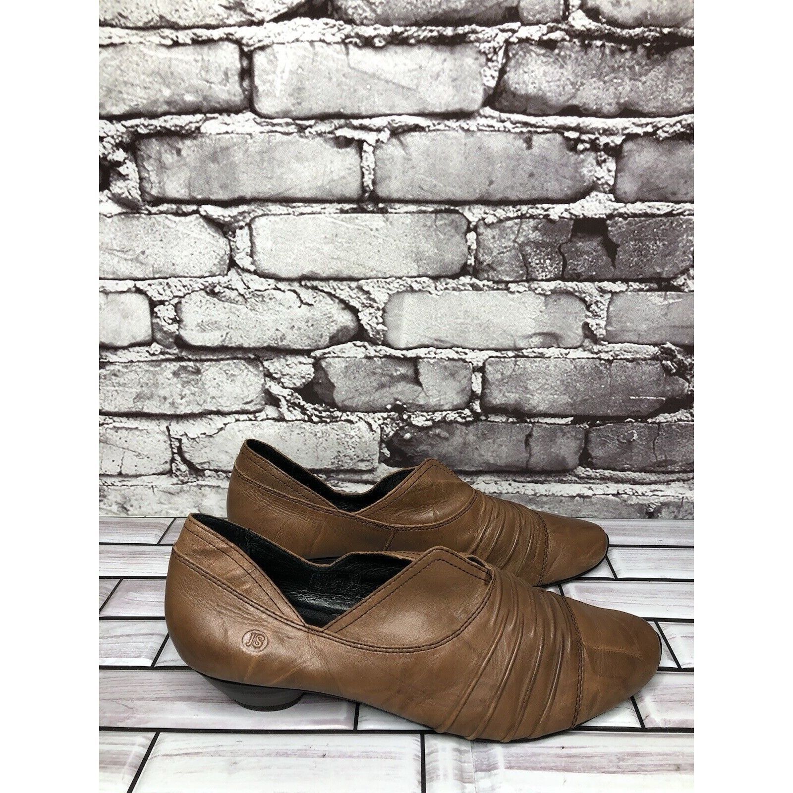 JOSEF SEIBAL Josef Seibel Brown Leather Slip On Heel Booties Shoes Women’ Size US 9 / IT 39 - 13 Thumbnail