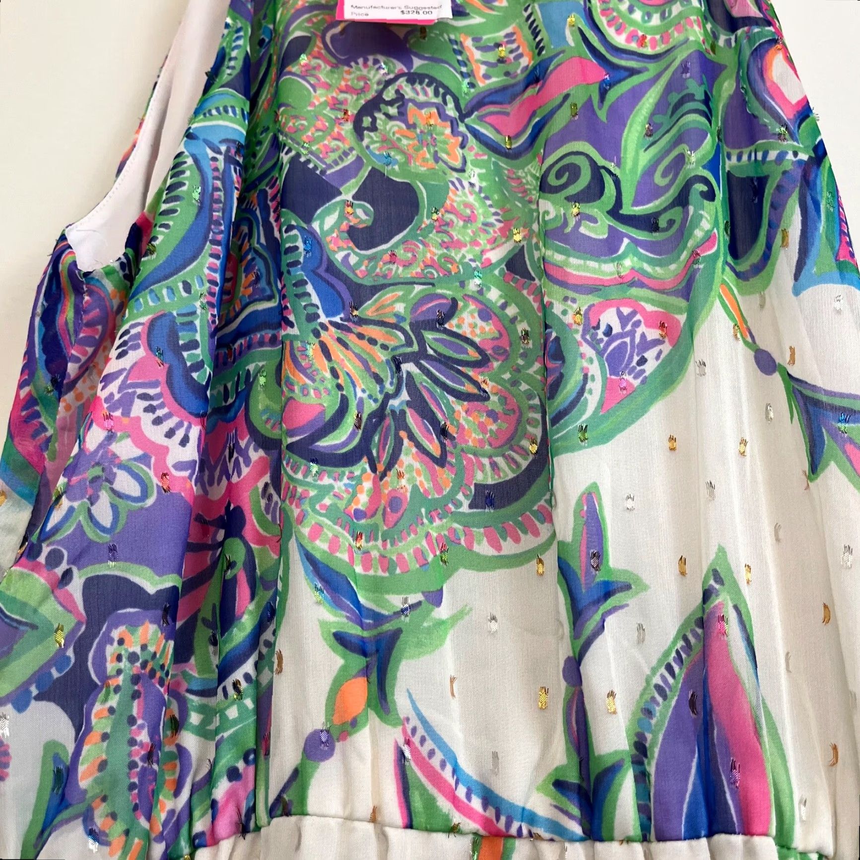 Lilly Pulitzer LILLY PULITZER Womens Maxi Dress Tiera Floral Best Kept Secret Multicolor Colorful No Belt M (Medium) Size M / US 6-8 / IT 42-44 - 4 Thumbnail