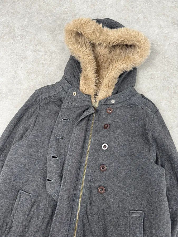 Marc Jacobs Marc Jacobs Grey Napoleon Fur Buttoned Hooded Sweater Size US S / EU 44-46 / 1 - 6 Thumbnail