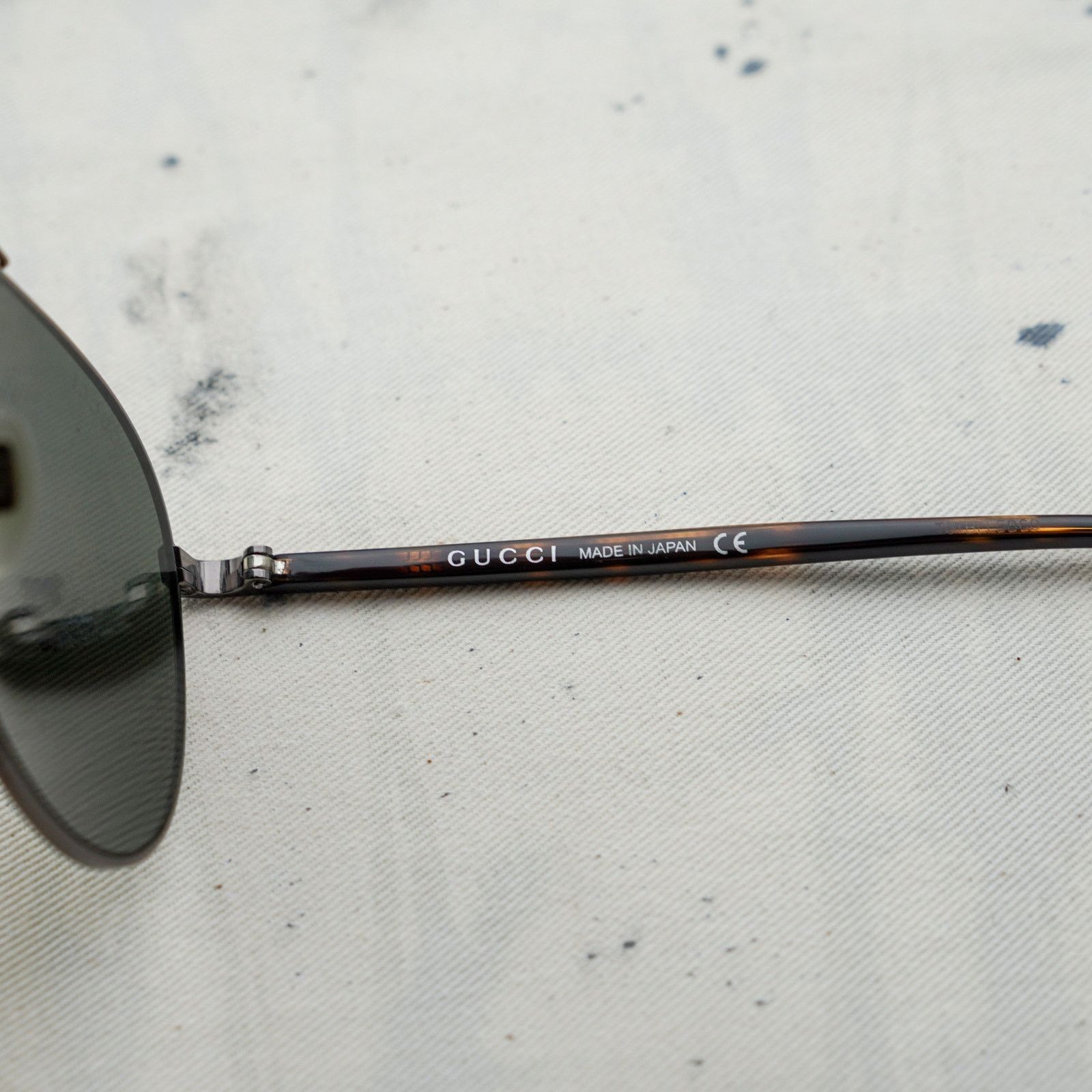 Gucci Gucci gg 0043 tortoiseshell web stripe logo pilot sunglasses Size ONE SIZE - 7 Thumbnail