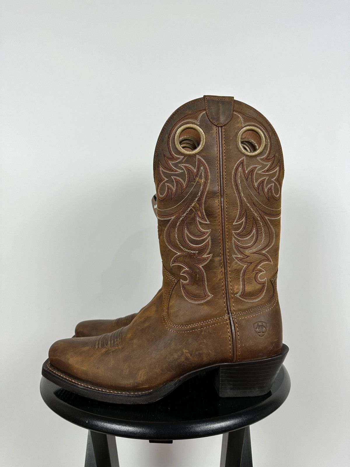 Ariat NEW! Ariat Square Toe Western Brown Leather Boots Size US 9 / EU 42 - 2 Thumbnail
