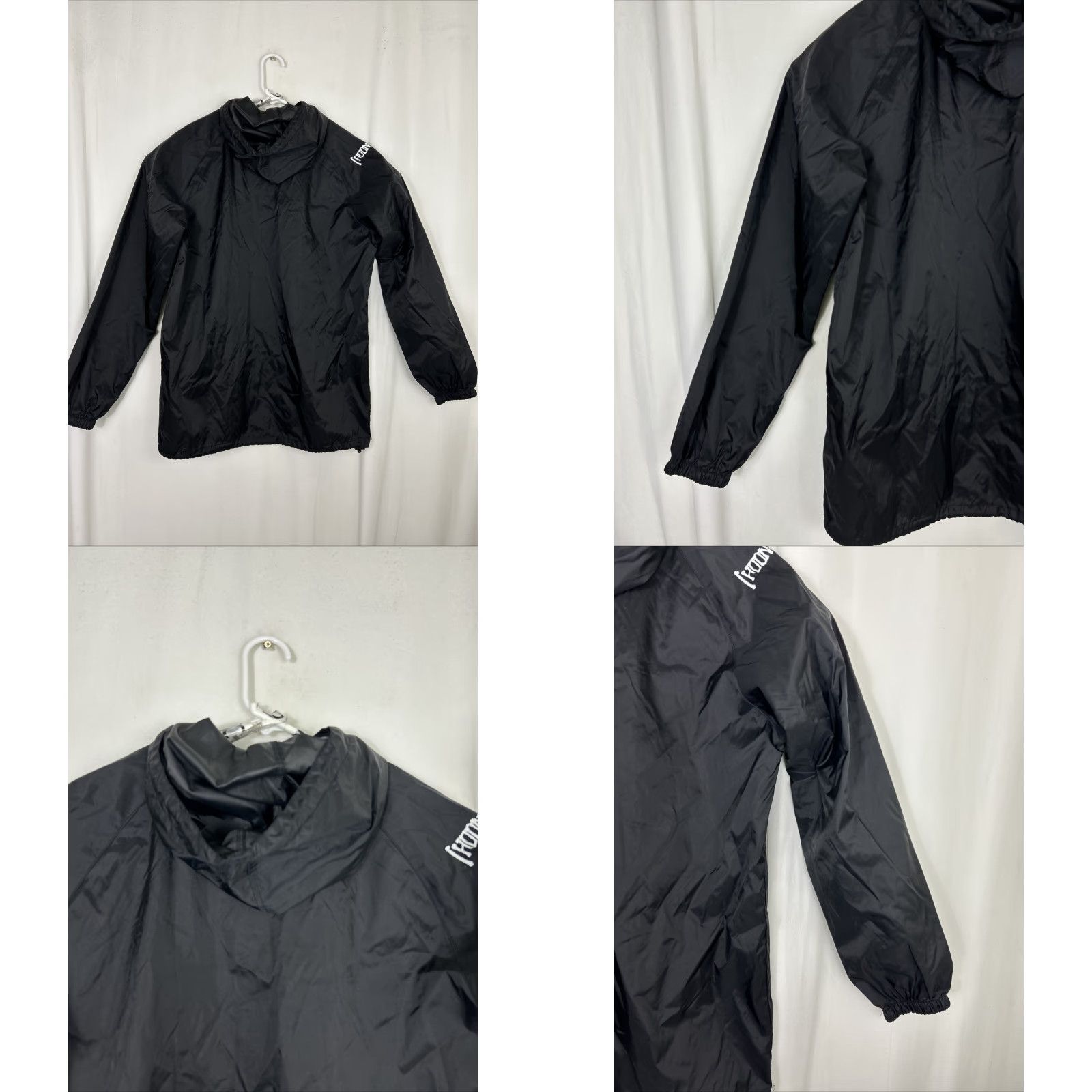 Vintage Hoonigan Jacket Windbreaker Hooded Nylon 1/4 Zip L Black Mens Size US L / EU 52-54 / 3 - 9 Thumbnail